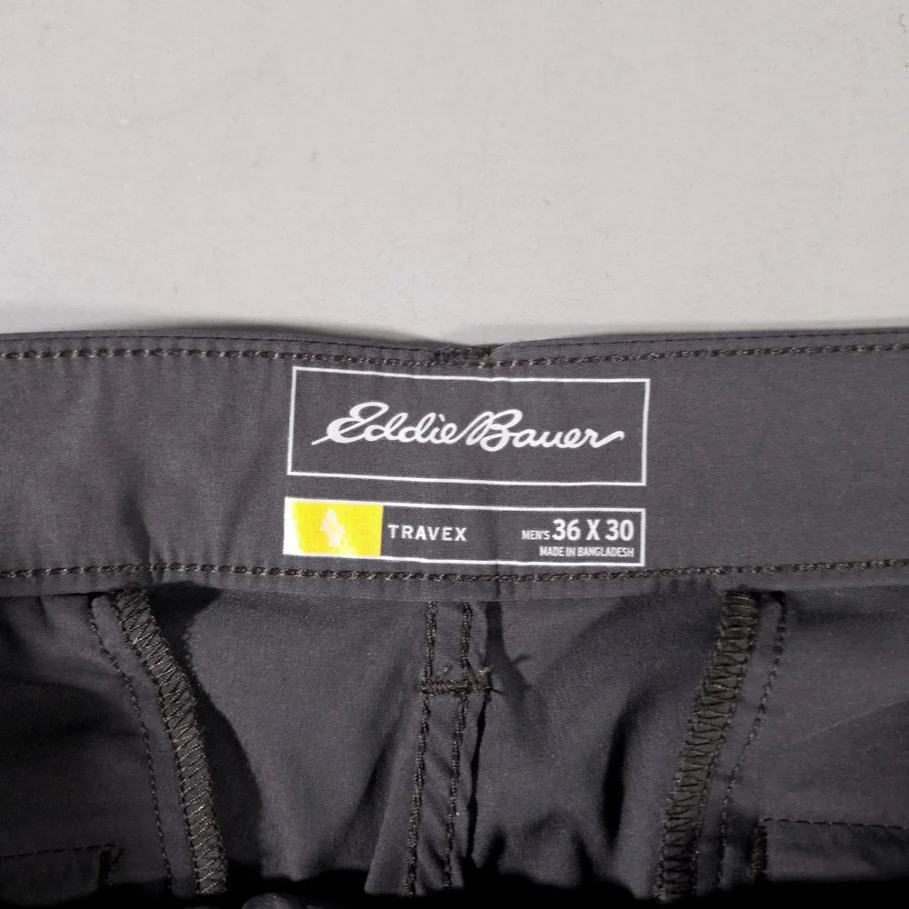Eddie Bauer Travex Pants Mens 36x30 Gray Nylon Spandex Stretch Hiking Outdoor